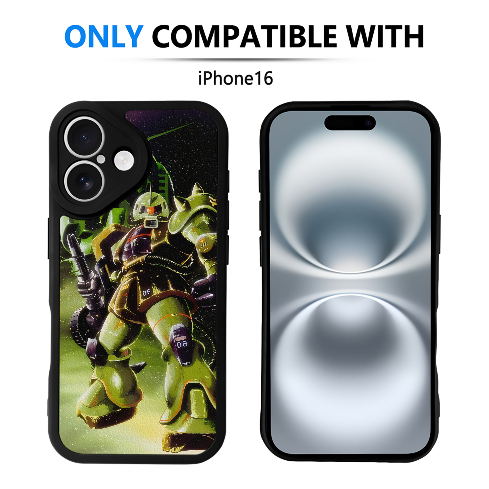 （画像用） 機動戦士ガンダム Mobile Suit Gundam 【iPhone 16シリーズ対応】シリコンスマホケース（レザー調） 材質：シリコン